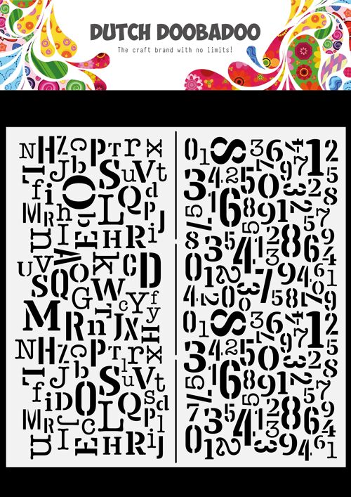 DBDD Mask Art Slimline Letters & Numbers 21x21cm