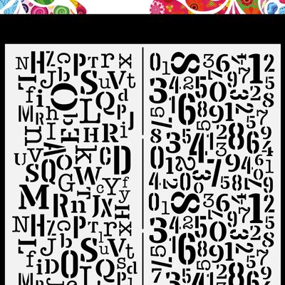 DBDD Mask Art Slimline Letters & Numbers 21x21cm