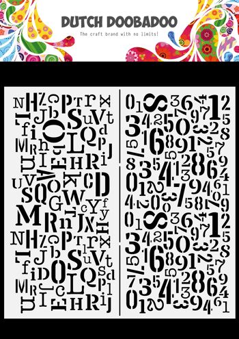 DBDD Mask Art Slimline Lettres & Chiffres 21x21cm