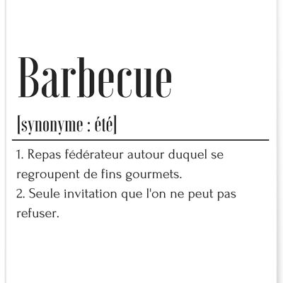 Affiche Définition Barbecue