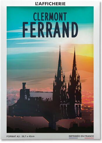 Affiche illustration de la ville de Clermont-Ferrand 2