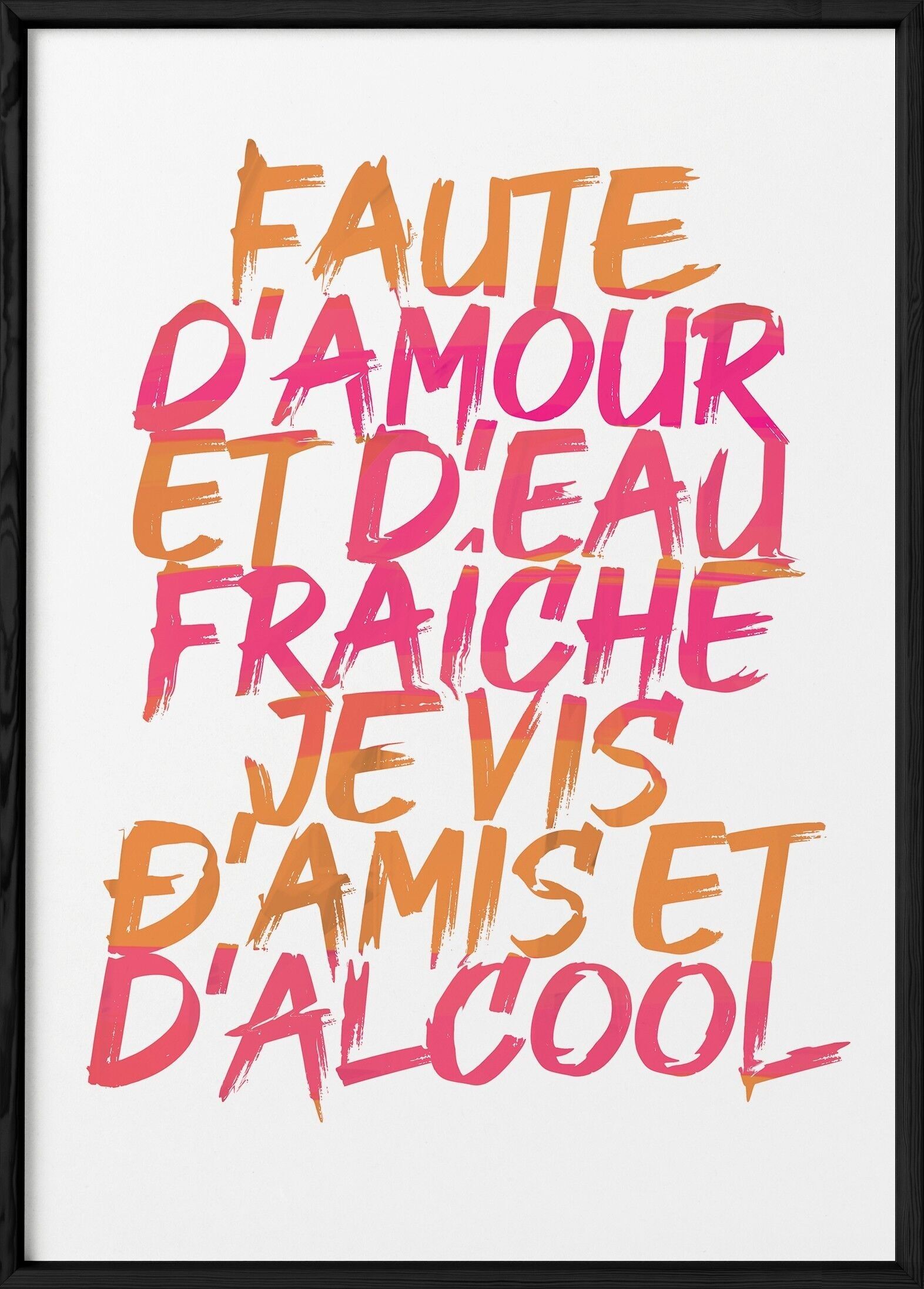 Poster "Lack of love and fresh water"