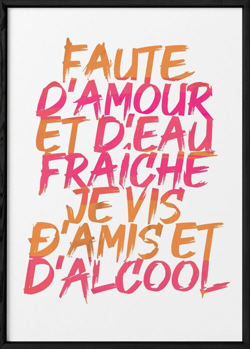 Affiche "Faute d'amour et d'eau fraiche"