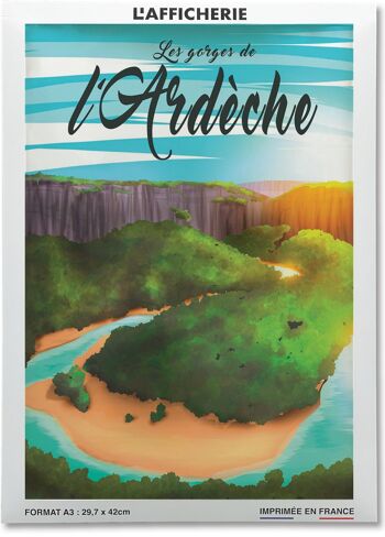 Affiche illustration des Gorges de l'Ardèche 2