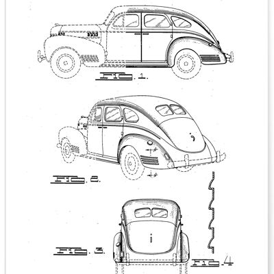 poster di brevetto per auto