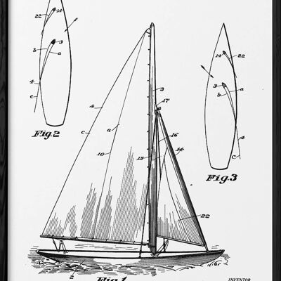 Poster di brevetto per barche