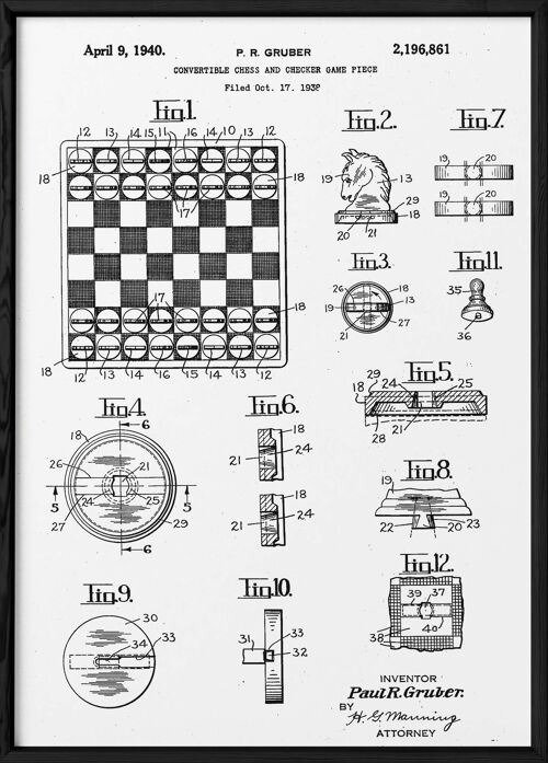 Affiche Brevet Échecs