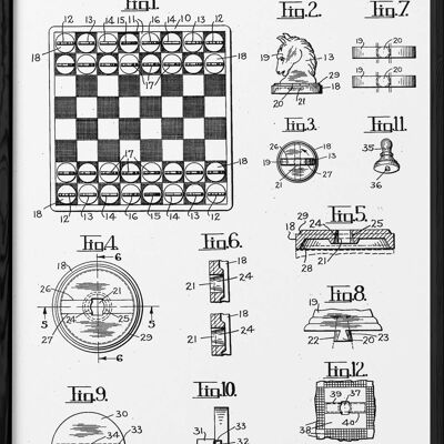 Patente de ajedrez Póster