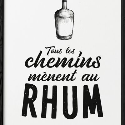 Poster "Tutte le strade portano al rum"