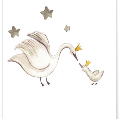Child Poster Swans