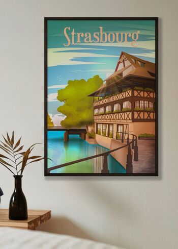 Affiche illustration de la ville de Strasbourg 4