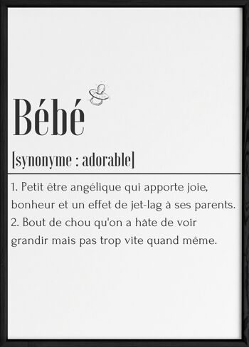 Affiche Définition Bébé 2