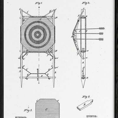 Poster di brevetto per bersaglio di tiro con l'arco