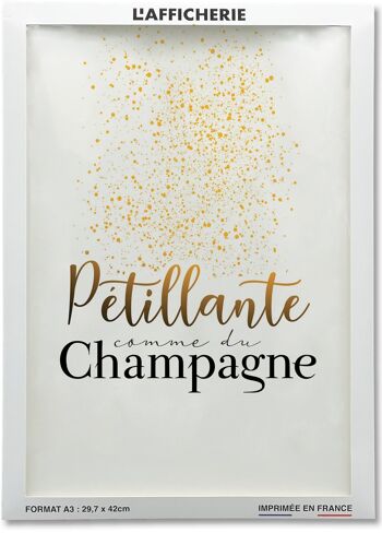 Affiche "Pétillante comme du champagne" 2