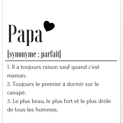 Papa-Definitionsposter - 2
