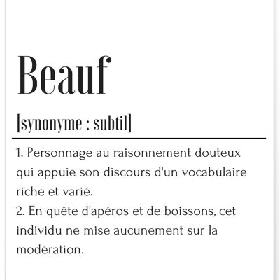 Poster di definizione di Beauf