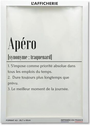 Affiche Définition Apéro - humour 2