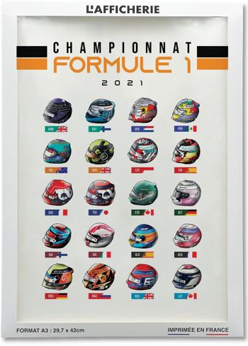 Affiche Championnat Formule 1 2021 - sport 2