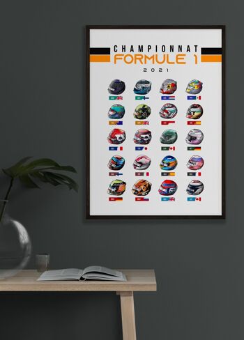 Affiche Championnat Formule 1 2021 - sport 4