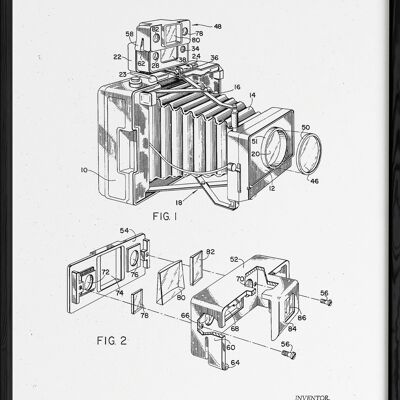 Poster di brevetto per fotocamera