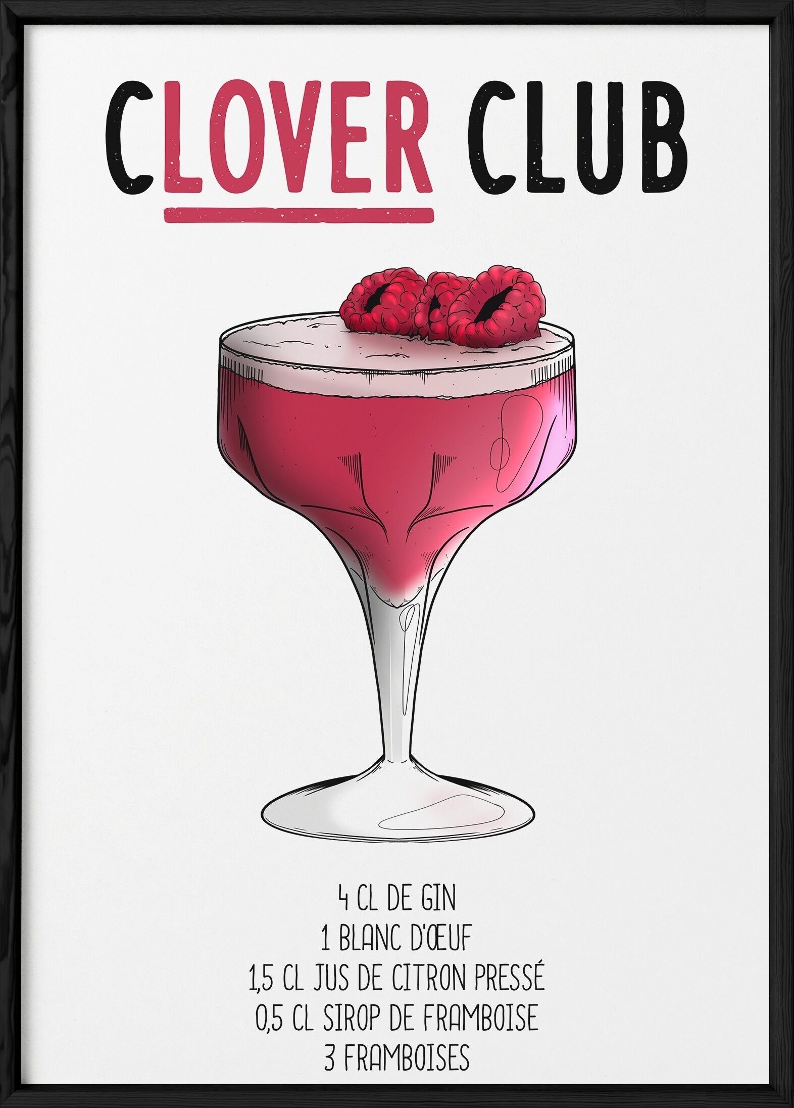 Poster del cocktail del club di trifoglio