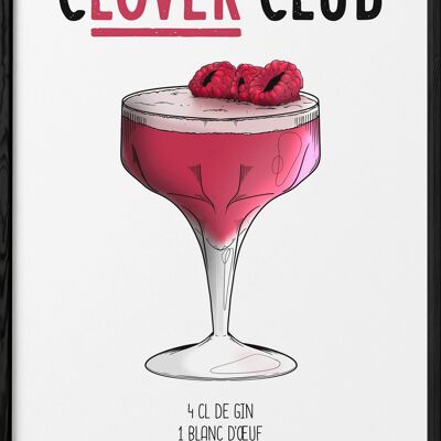 Clover Club Cocktail Poster
