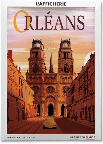 Affiche illustration de la ville d'Orléans 2