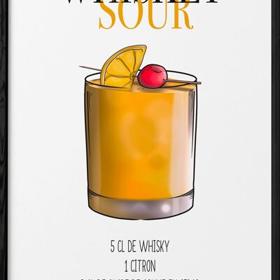 Affiche Cocktail Whiskey Sour