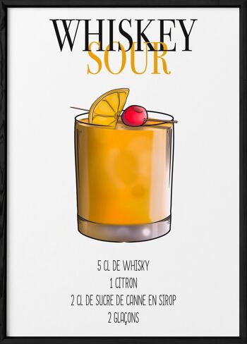 Affiche Cocktail Whiskey Sour