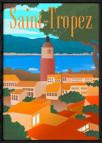 Affiche illustration de la ville de Saint-Tropez 3
