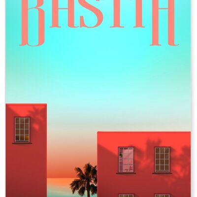 Affiche illustration de la ville de Bastia