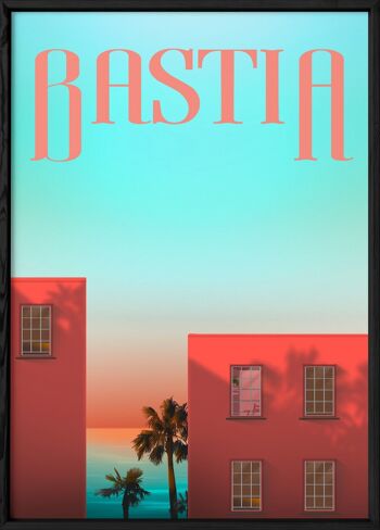 Affiche illustration de la ville de Bastia 3
