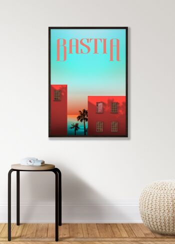 Affiche illustration de la ville de Bastia 4