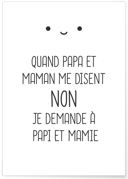 Affiche "Quand papa et maman disent non..."