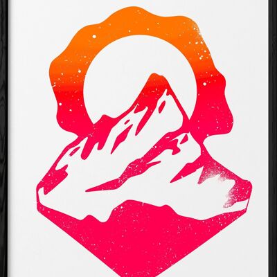 Graphic Mountain Poster