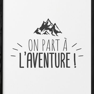 Vamos en un cartel de aventura.