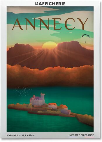 Affiche illustration de la ville d'Annecy 2