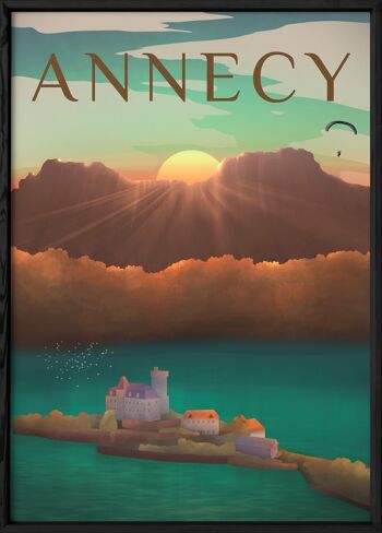 Affiche illustration de la ville d'Annecy 3