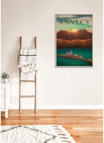 Affiche illustration de la ville d'Annecy 4