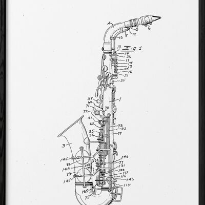Patente de saxofón Póster