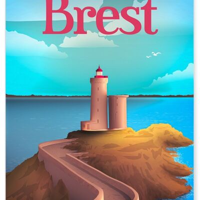 Illustrative poster of the city of Brest
