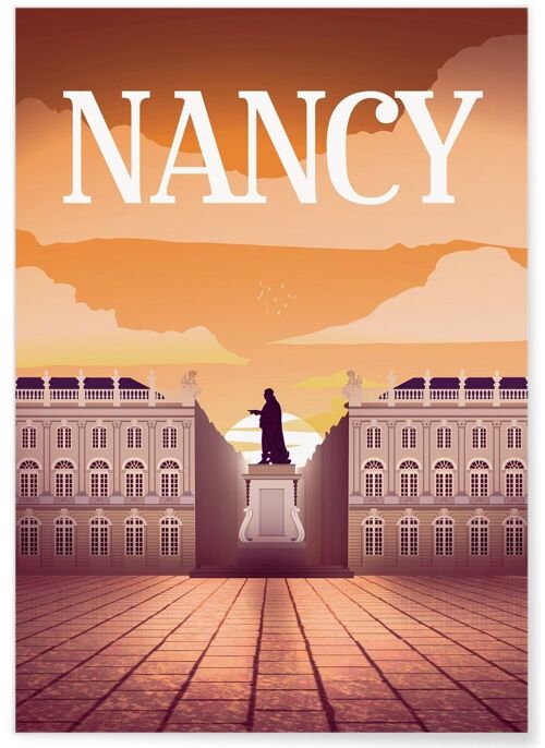 Affiche illustration de la ville de Nancy