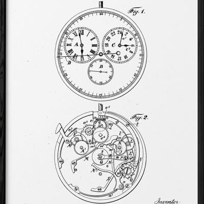 Patente de cronómetro Póster