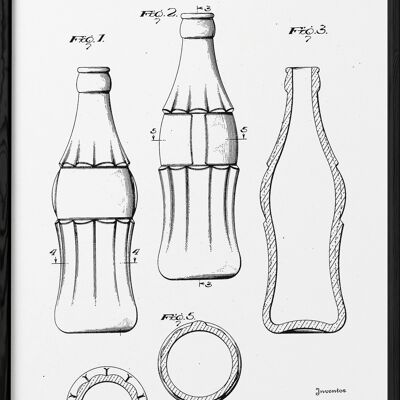 Poster di brevetto per bottiglia