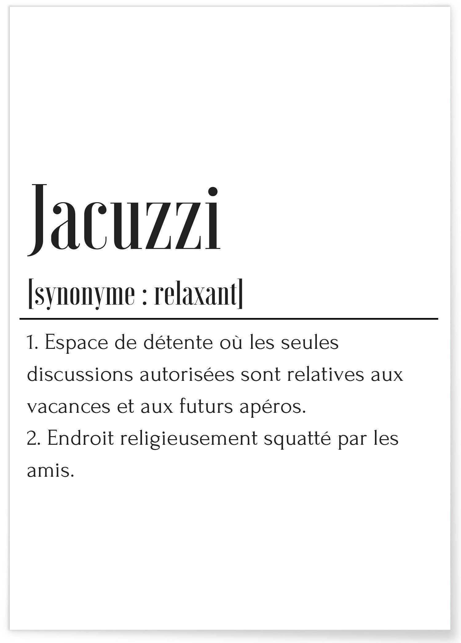Affiche Définition Jacuzzi