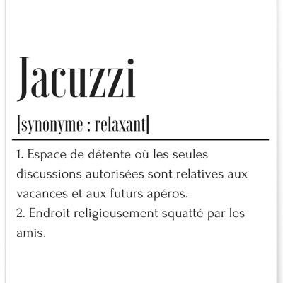 Affiche Définition Jacuzzi