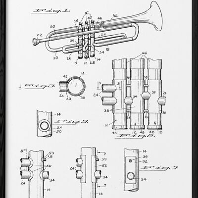 Patente de trompeta Póster