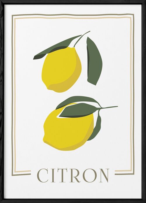 Affiche Abstract Citron