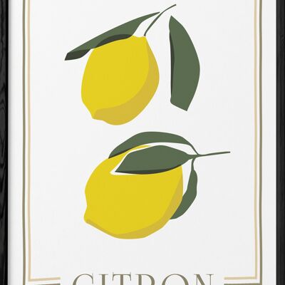 Affiche Abstract Citron