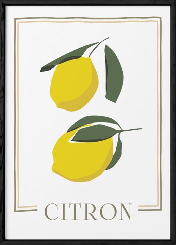 Affiche Abstract Citron